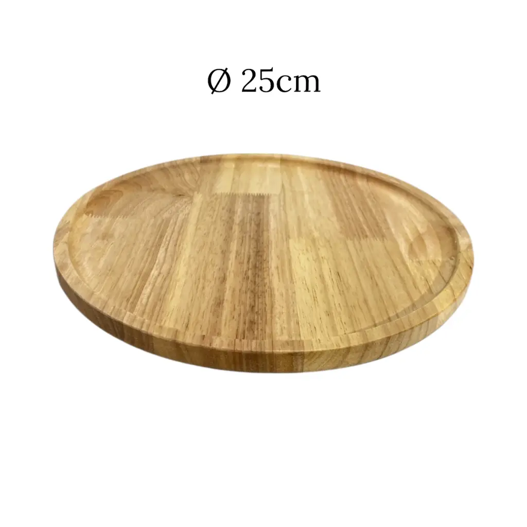 Bandeja Redonda de Madera Ø25cm