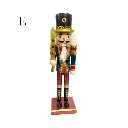 Cascanuez Navideño Madera Metalizados, 8x7x30cm