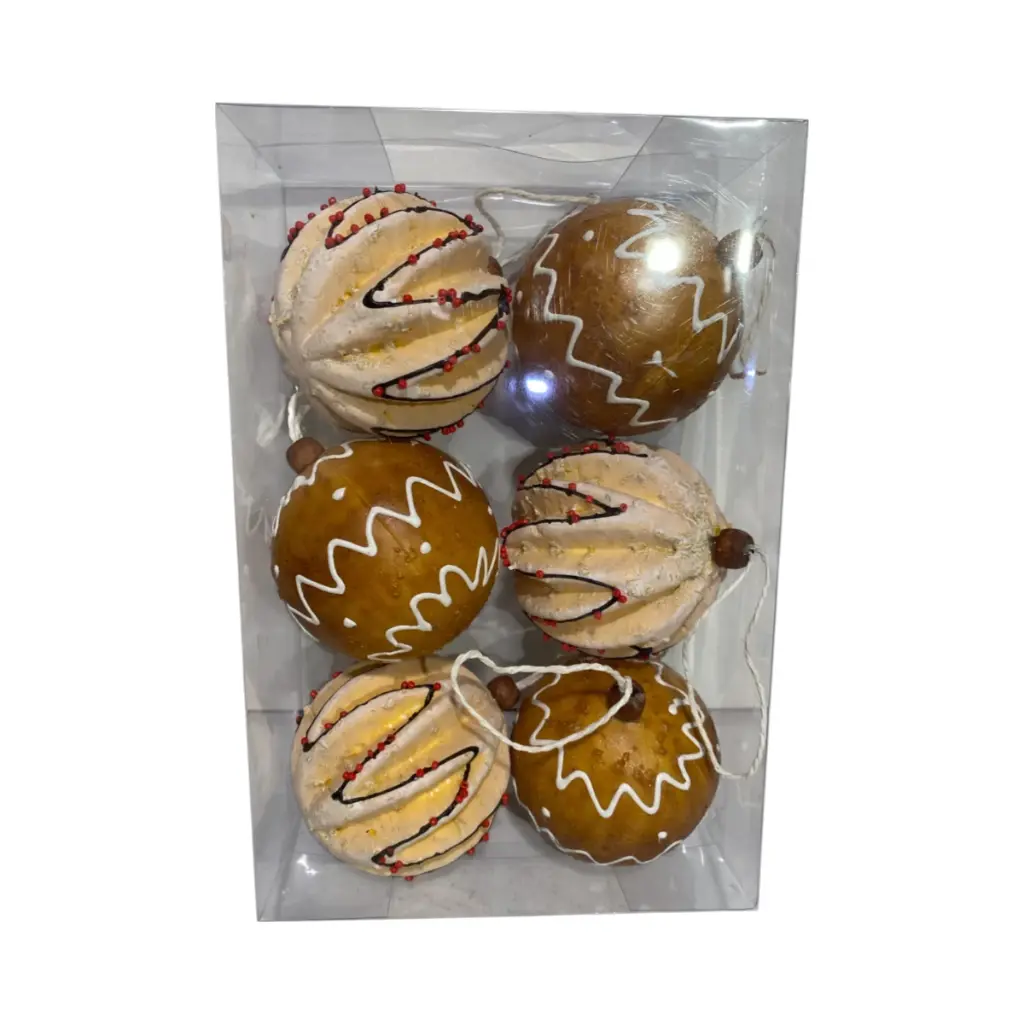 Bombillo de Navidad Galleta Jengibre, Set x 6. Ø8cm