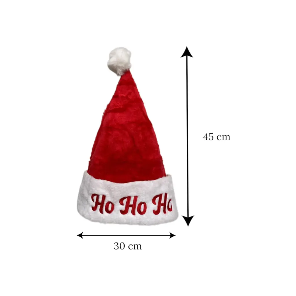 Gorro Navideño Rojo hiedra cereza, 30x45cm