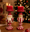 Candelabro Navideño Candy Noel, poliresina. Ø11cm x29cm