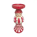 Candelabro Navideño Candy Noel, poliresina. Ø11cm x29cm