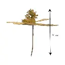 Flor Navideña Ponsetia Yute cafe. Ref:SH26-108 (Ø30cmx30cm)