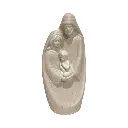 Sagrada Familia de Cerámica con luz, color arena con textura. Ref:AYL20191018-15. (9x6x18cm)