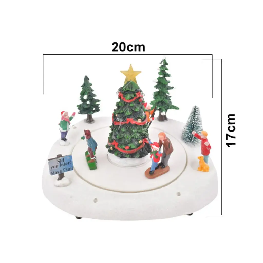 Escena Navideña Árbol niños jugando, con luz, moviento y sonido. Ref:DF66596