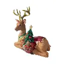 Reno con arbol y oso, poliresina. Ref:TGTR0005. (39x18x38cm)
