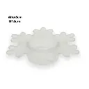 Candelabro de vidrio forma copo nieve. Ref:ES29855. Ø14cm x 3cm