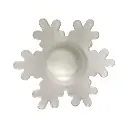 Candelabro de vidrio forma copo nieve. Ref:ES29855. Ø14cm x 3cm