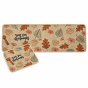 Set de 2 alfombras antideslizantes de cocina thanksgiving. G:118x38cm; P:58x38cm