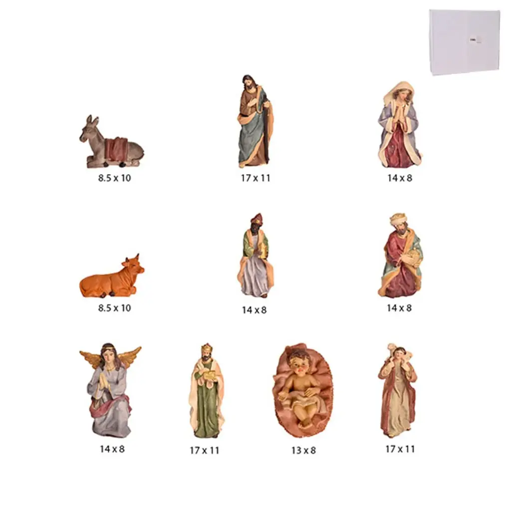 Nacimiento 10pcs. Poliresina. Ref:LP62666 S/10. 17cm