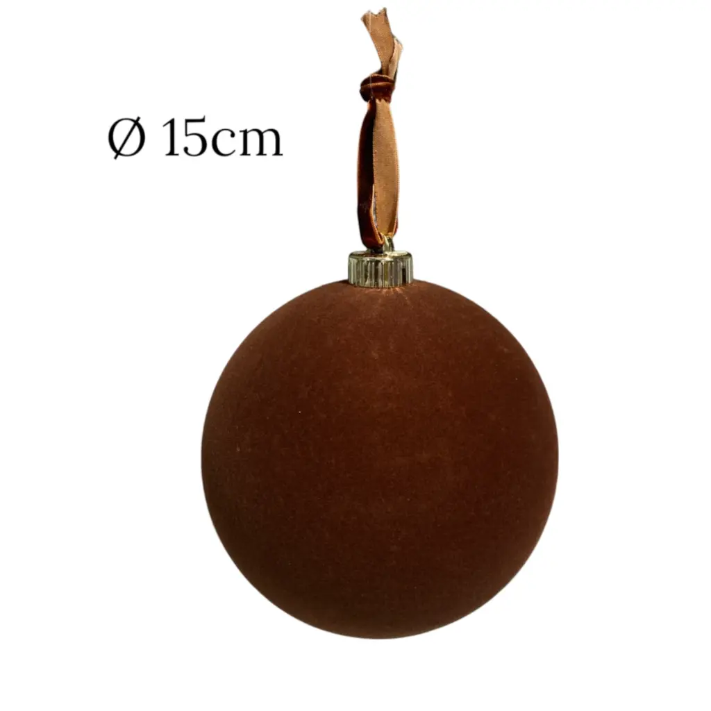 Esfera Navideña Cafe velvet Ø15cm. Ref:ES29350
