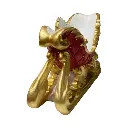 Trineo Navideño Rojo/dorado, poliresina. Ref:TG762661. (29x12.2x20cm)