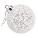 Esfera Navideña Blanca Ø10cm, set x 2pcs. Ref:ES30887