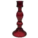 Candelabro de vidrio color surtido rojo, ámbar, verde.  9x20cm, REF:HM1166/BY0620-8L