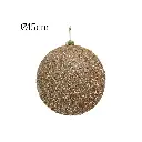 Esfera Navideña Champagne con perlas y lentejuelas Ø20cm. Ref:ES29587