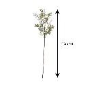Rama Navideña bayas blancas hojita verde, 65cm
