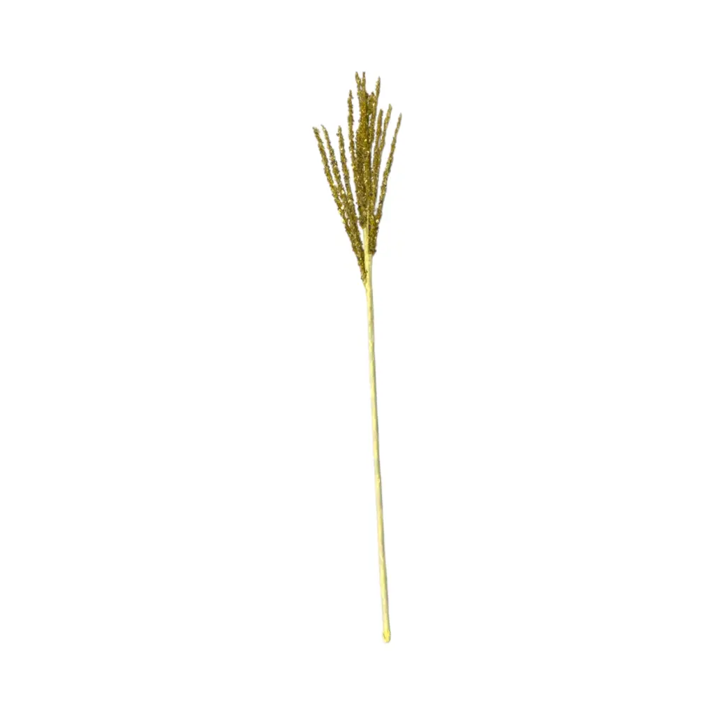 Rama Navideña Espiga pvc dorada 65cm