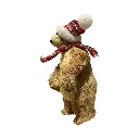 Oso Navideño de fibra natural, 20x19x43cm