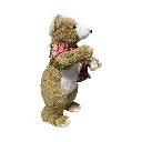 Oso Navideño de fibra artificial, 14x18x35cm