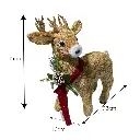 Reno Navideño de fibra natural, 32x16x41cm