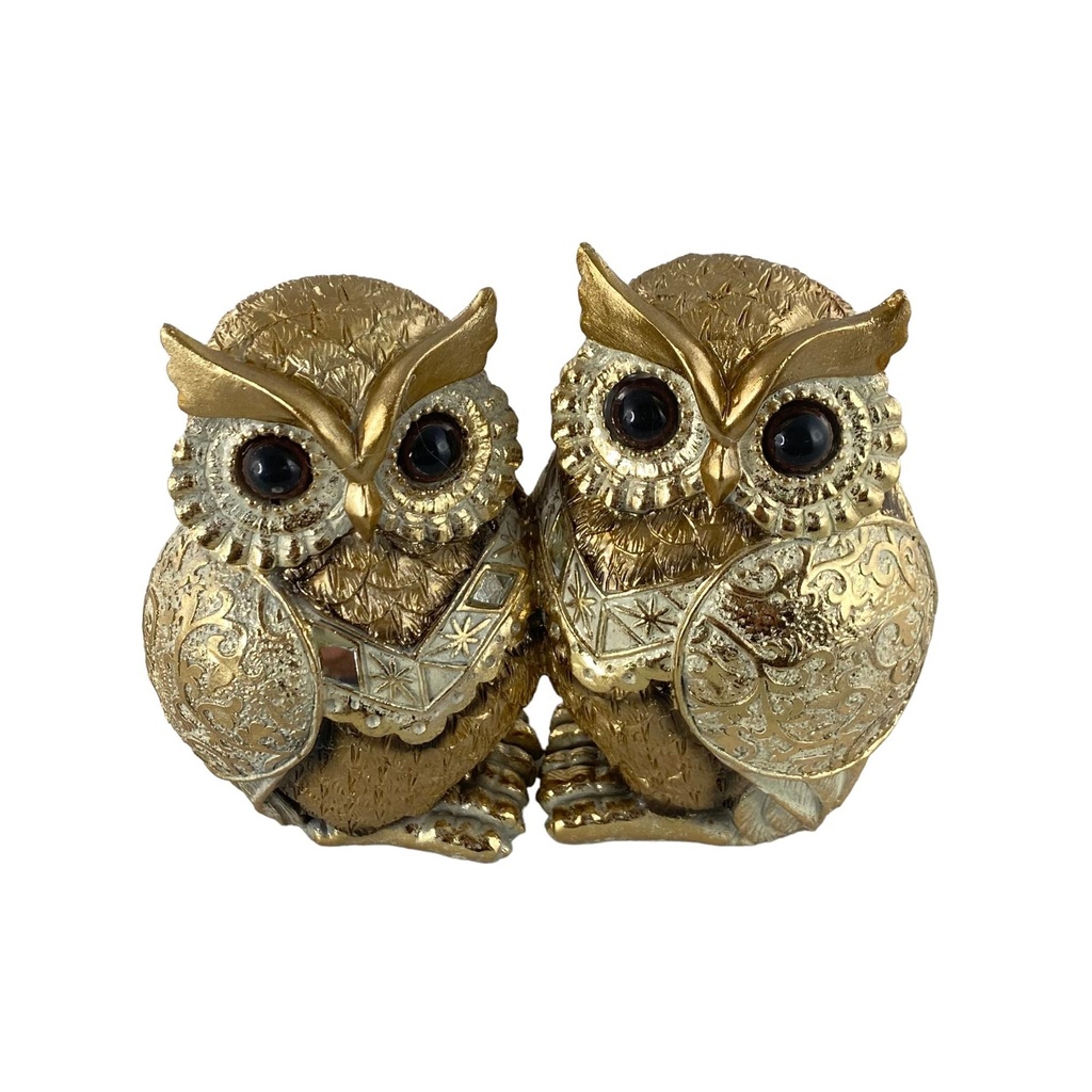 PAREJA DE BUHOS 16X7.5X13CM