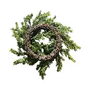 Corona Navideña ramas de pino y piñas, muy realista base de bejucos. Ø65cm