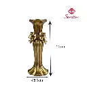 Candelabro dorado con lazo, poliresina. Ref:202-6700003 Ø8.5x22cm