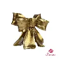 Candelabro dorado lazo, poliresina. Ref:202-6700007 9.5x14x12cm  