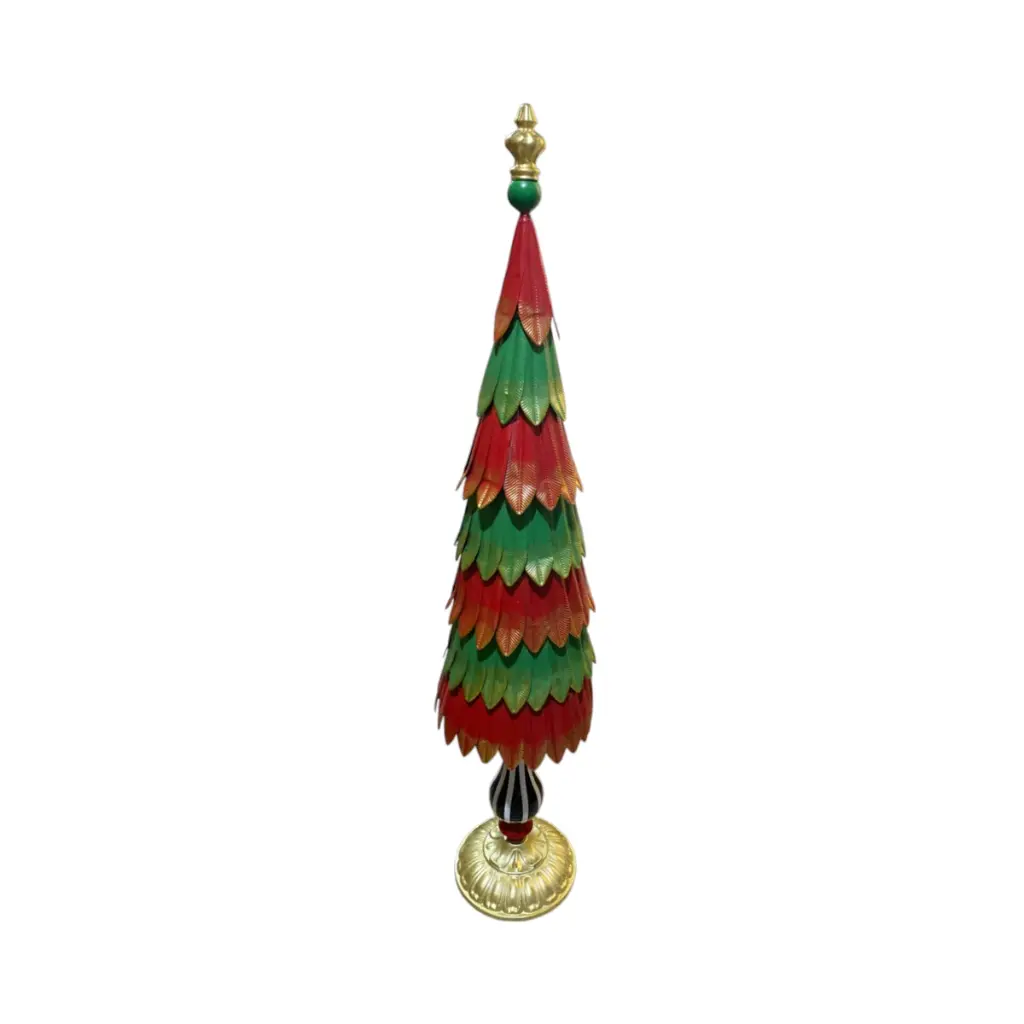Árbol de Navidad Metálico rojo/verde, Ø24cm x 115cm. Ref:IC81873755
