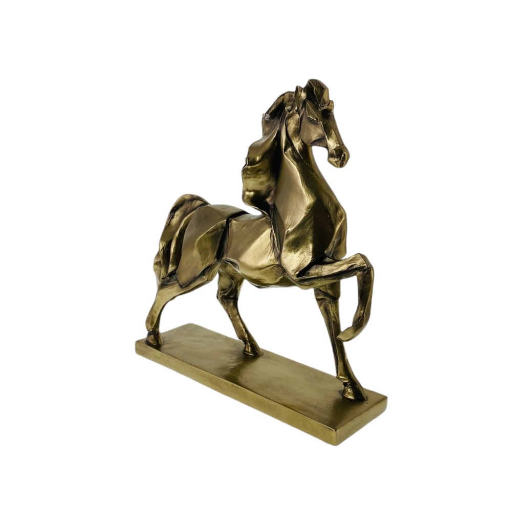 CABALLO DECOR DORADO 22X6.5X24CM