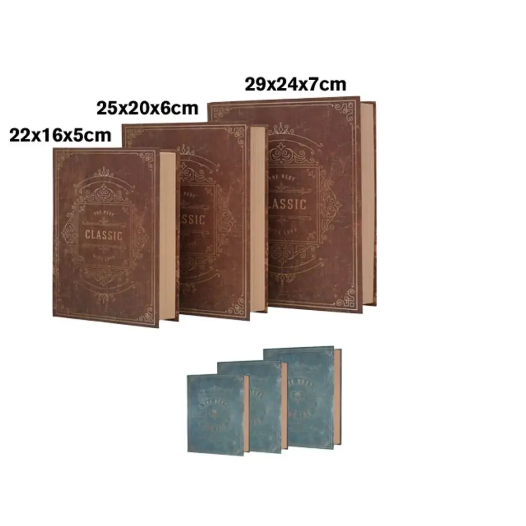 Libros decorativos, cajas. Modelo surtidos set x 3pcs. Ref:ES31808