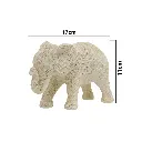 Elefante blanco textura tejido, poliresina. Ref:ES31847. 17x7x11cm