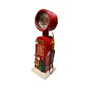 Reloj Navideño surtidor vintage de gasolina, metálico. 13x13x39.5cm 
