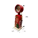 Reloj Navideño surtidor vintage de gasolina, metálico. 13x13x39.5cm 