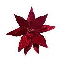 Flor Navideña Terciopelo roja oscuro. Ø44cm
