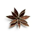 Flor Navideña Terciopelo chocolate filo yute. Ø31cm