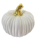 CALABAZ DE PORCELANA DOS COLORES, 12X14CM