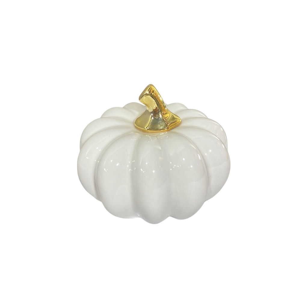 CALABAZ DE PORCELANA DOS COLORES, 8X10 CM