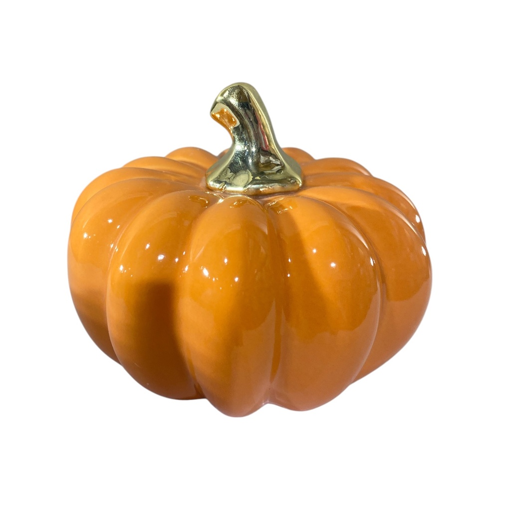 CALABAZA DE PORCELANA DOS COLORES,       10X11 CM