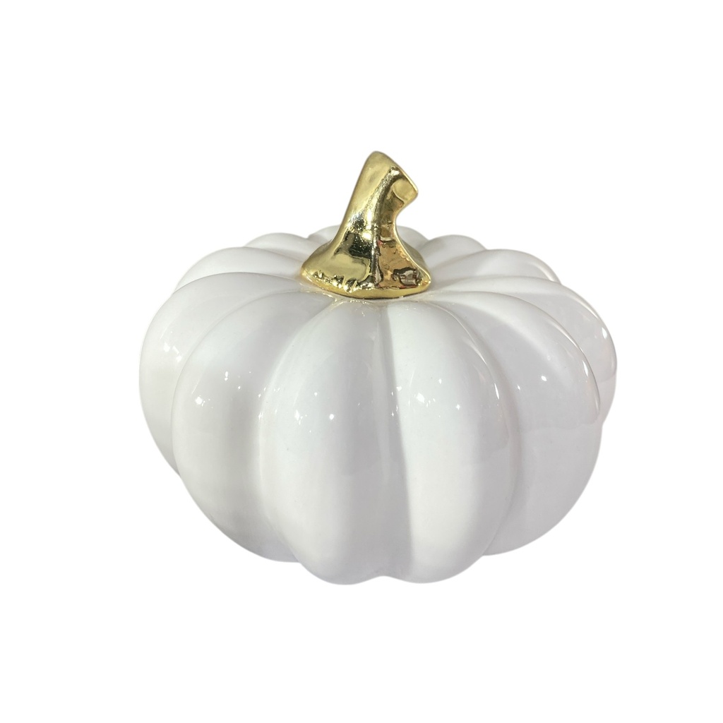 CALABAZA DE PORCELANA DOS COLORES,       10X11 CM