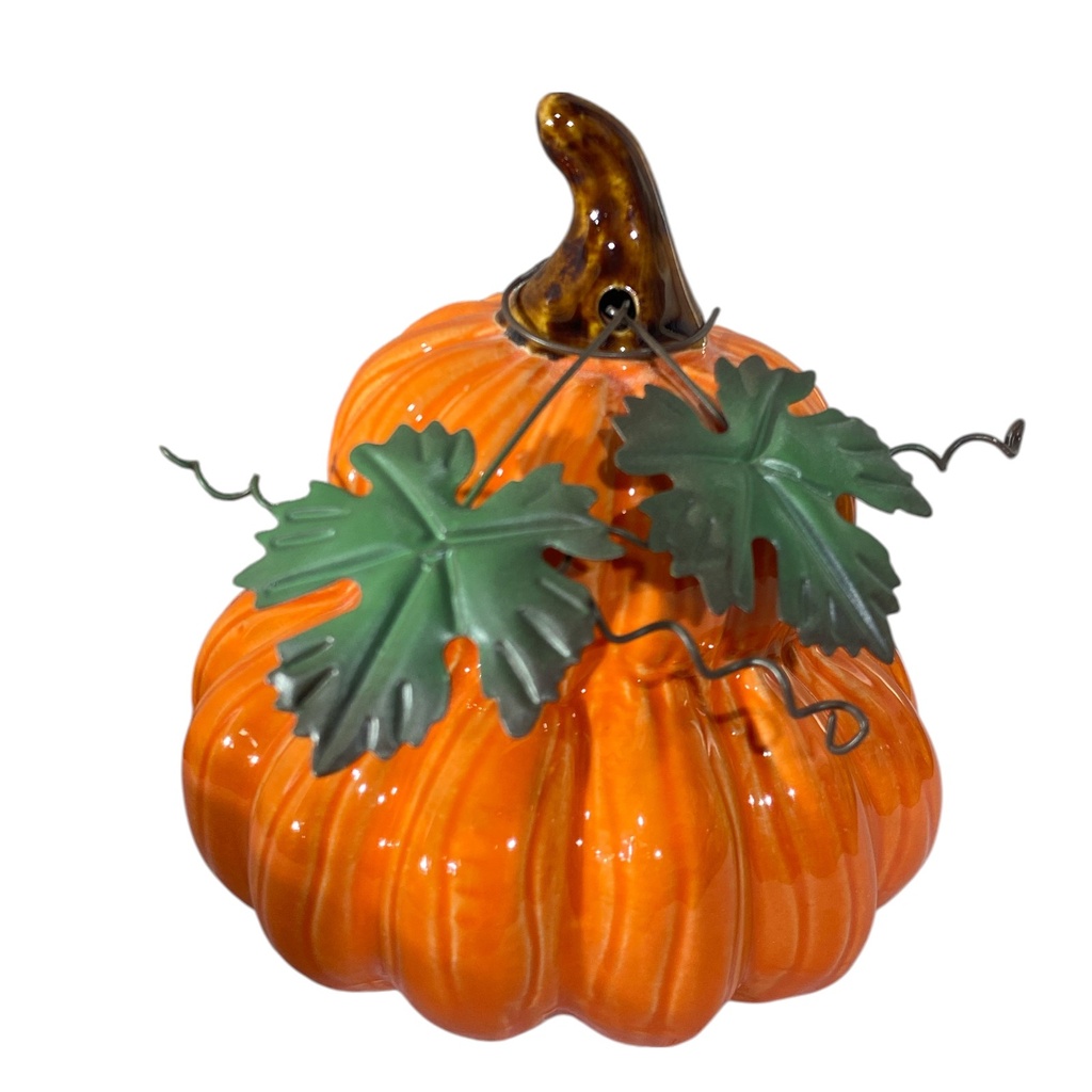 CALABAZA DE PORCELANA TRES COLORES,       12X12CM CM