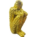 FIGURA HOMBRE SENTADO POLIRESINA DORADO. REF: SAN4692  20X8X10 CM