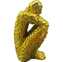 FIGURA HOMBRE SENTADO POLIRESINA DORADO. REF: SAN4692  20X8X10 CM