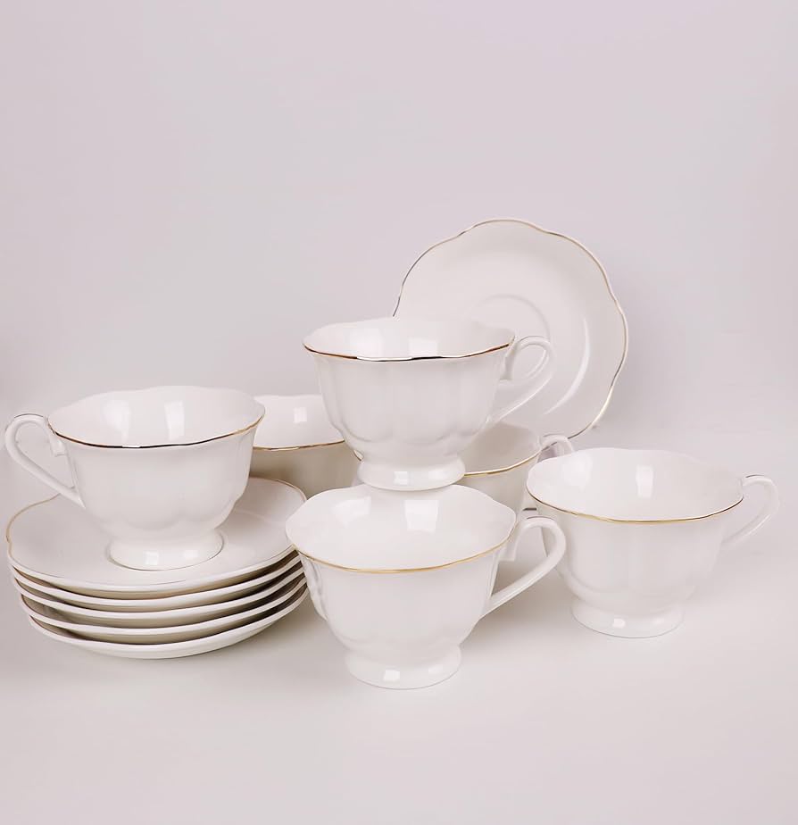 JUEGO DE TAZA Y PLATO 120ML 12PZ.