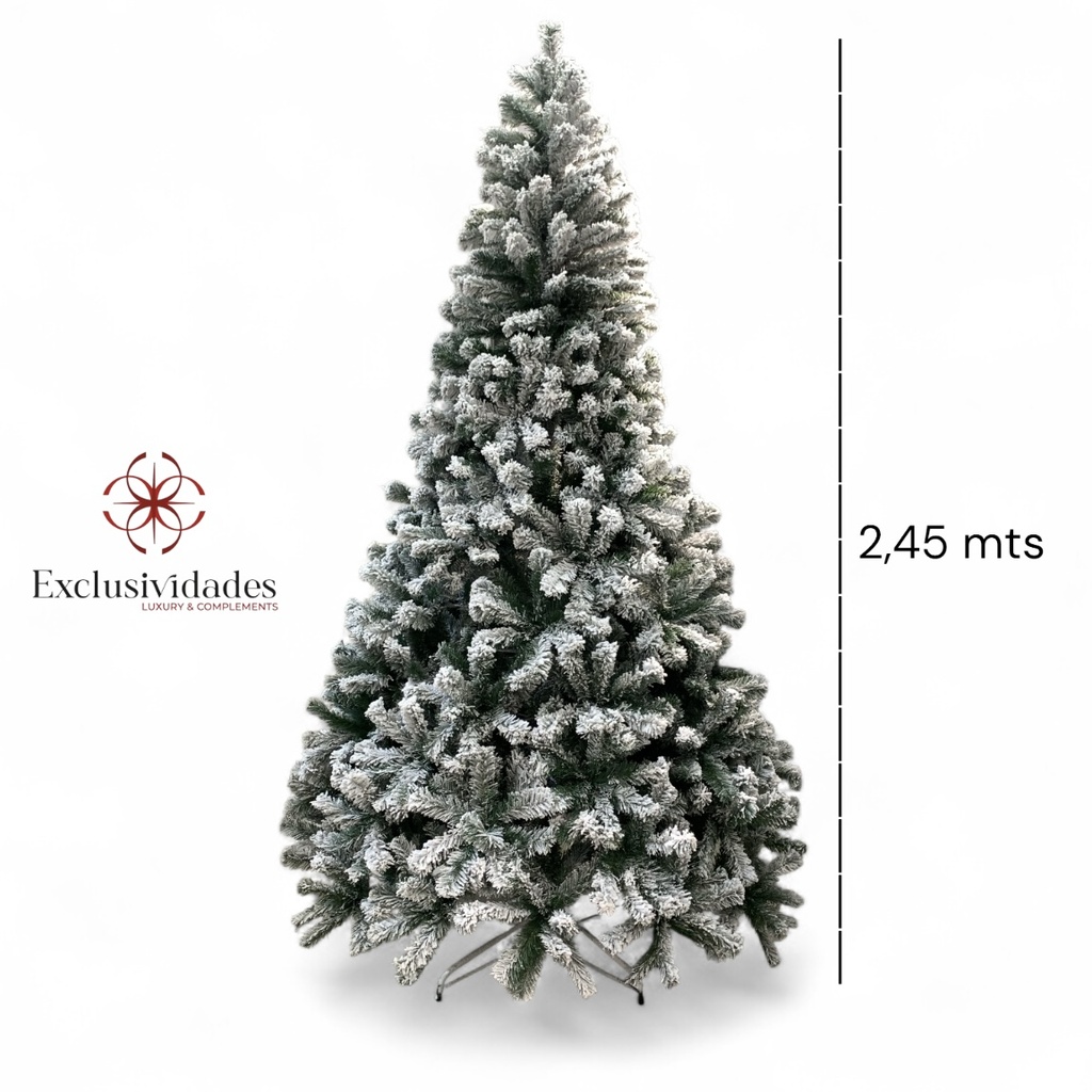 ARBOL ALASKA FRONDOSO NEVADO CUERPO RAMA PVC 8 PIES 2.45MT