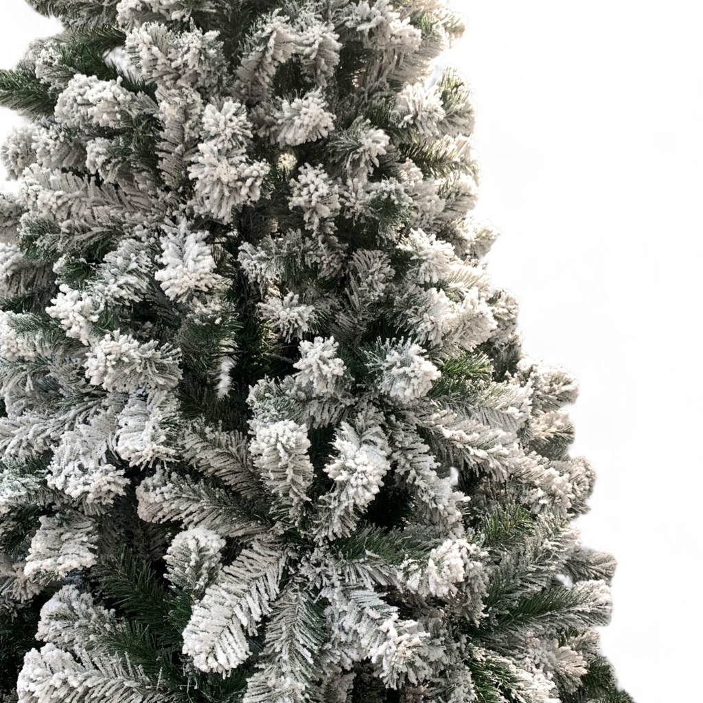 ARBOL ALASKA FRONDOSO NEVADO CUERPO RAMA PVC 8 PIES 2.45MT