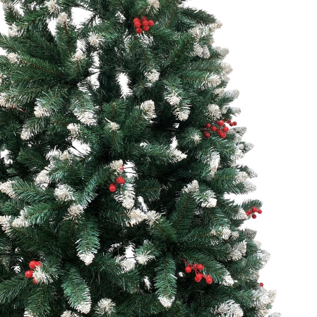 ARBOL NEVADO C/ FRUTOS ROJOS 240CM 