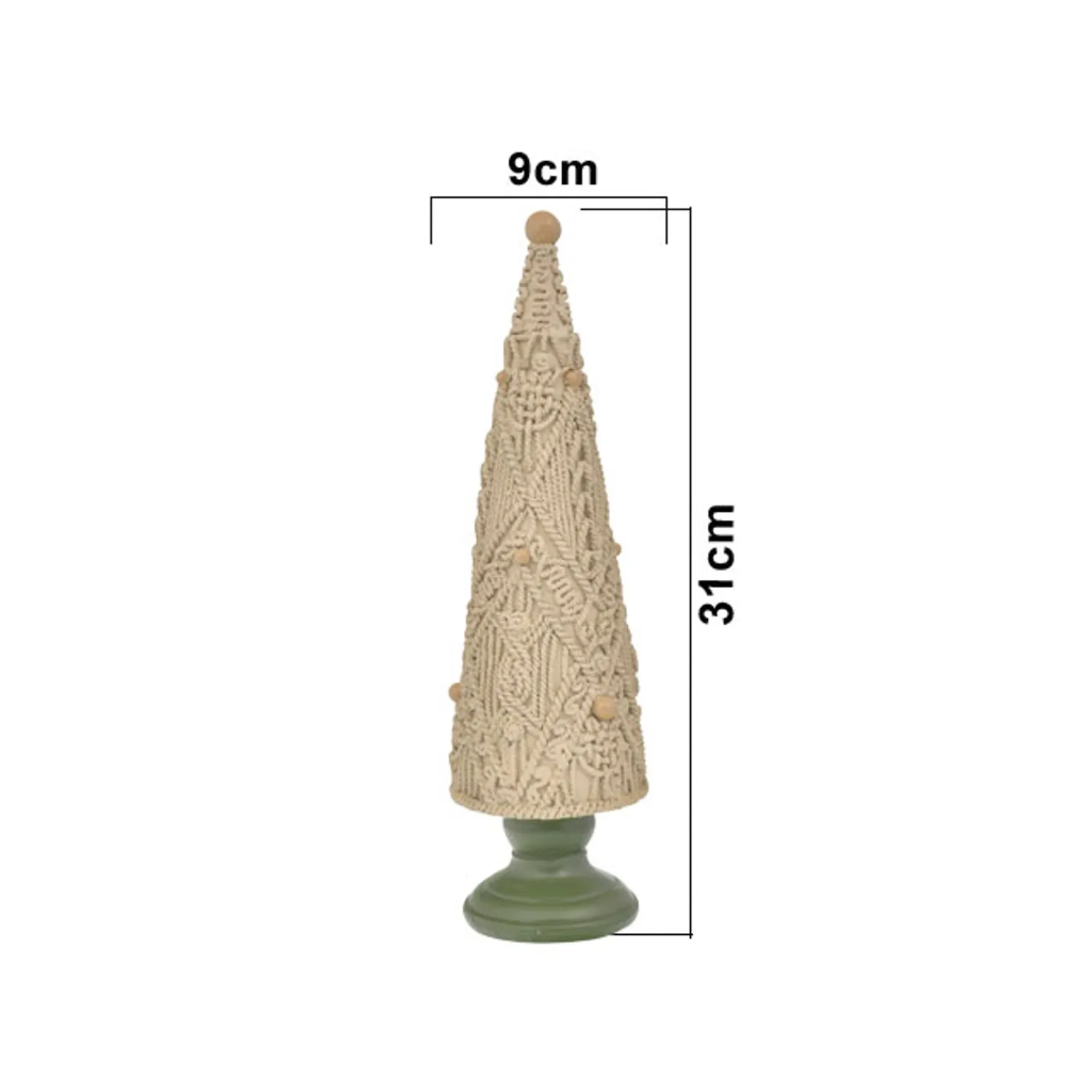 ARBOL BEIGE DE RESINA REF:TGHC0003 (31X9CM)