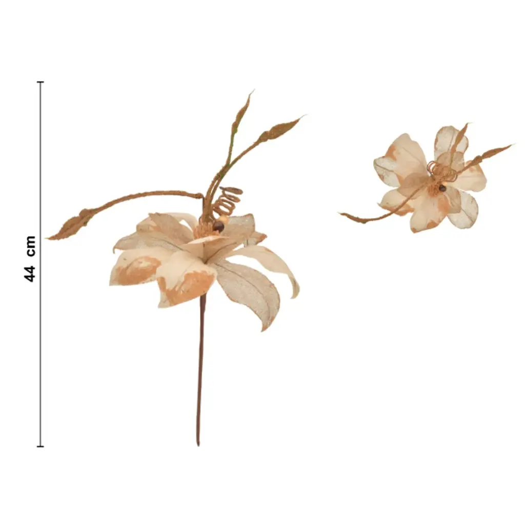 FLOR NAVIDEÑA YUTE CON HOJAS, REF:SH24-695 22X44CM Ø22CM