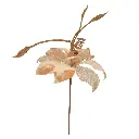 FLOR NAVIDEÑA YUTE CON HOJAS, REF:SH24-695 22X44CM Ø22CM